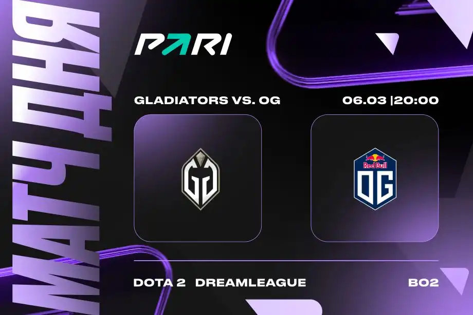 PARI: Gladiators обыграют OG на DreamLeague Season 22 по Dota 2