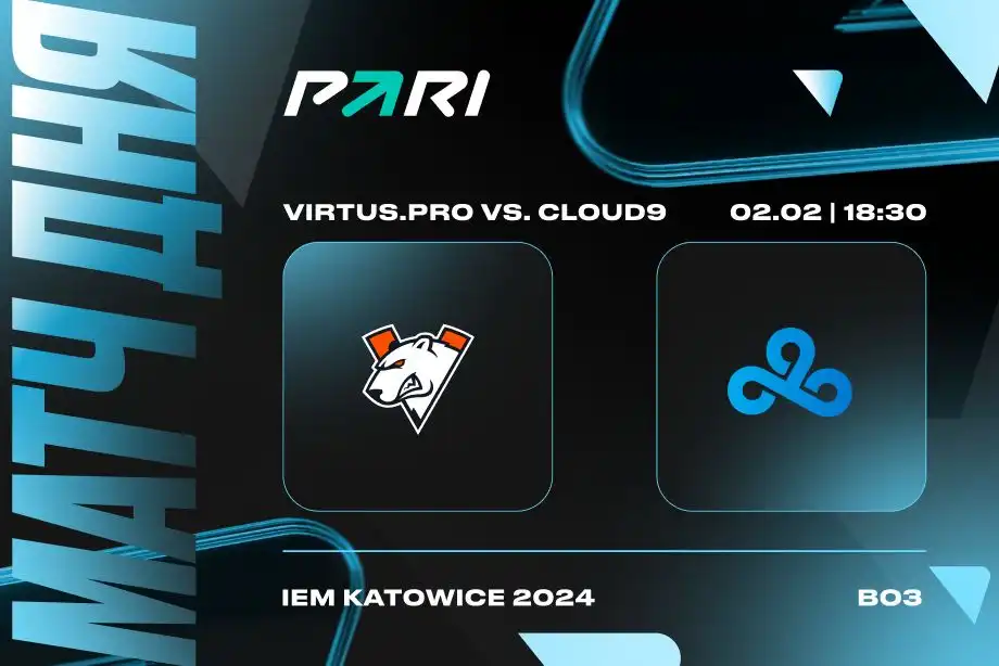 PARI Virtus.pro выбьет Cloud9 из Intel Extreme Masters Katowice 2024 по CS2