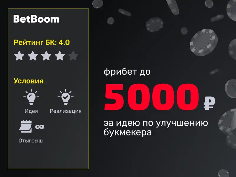 BetBoom: Фрибет до 5 000 рублей за идею по улучшению букмекера