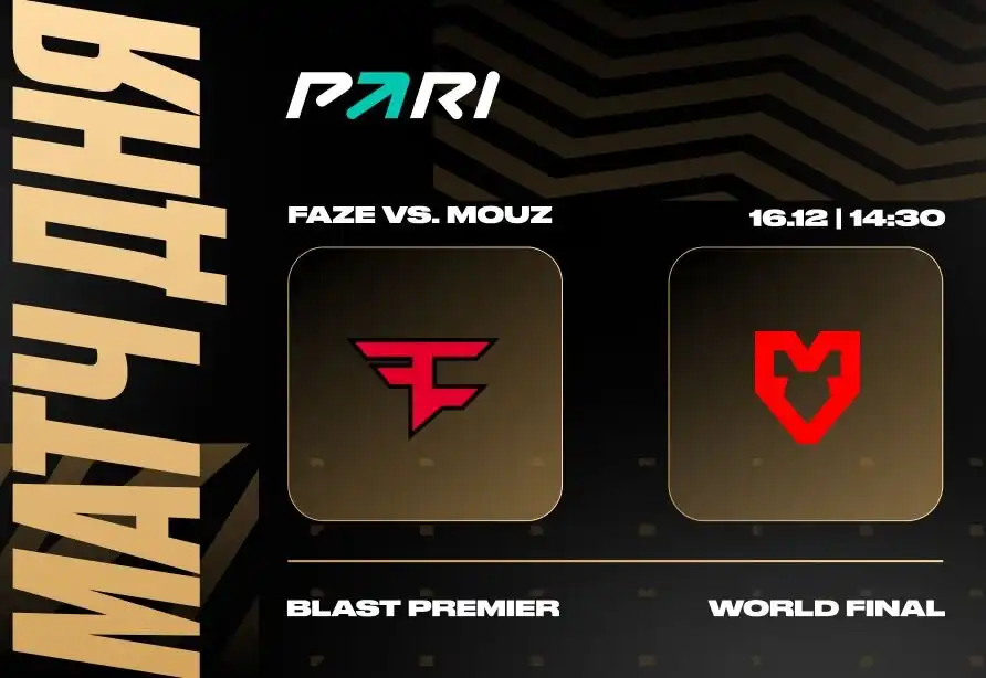 PARI: FaZe обыграет MOUZ и пройдет в финал BLAST Premier: World Final 2023
