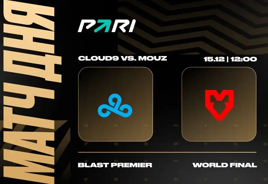 PARI: Cloud9 победит MOUZ и пройдет в полуфинал BLAST Premier: World Final 2023 по CS2