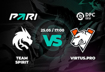 Клиенты PARI уверены в победе Spirit над Virtus.pro в третьем сезоне Dota Pro Circuit