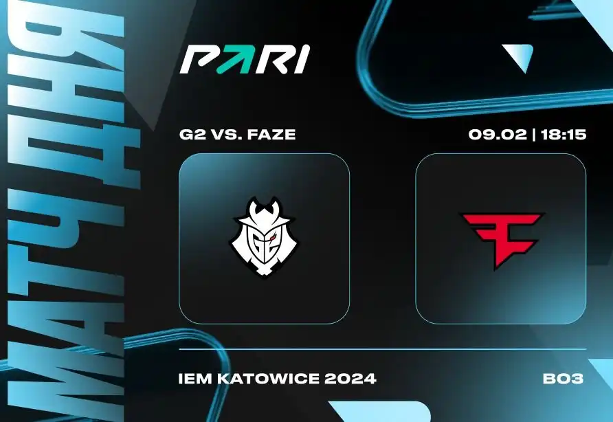 PARI: FaZe Clan обыграет G2 и пройдет в полуфинал IEM Katowice 2024 по CS2