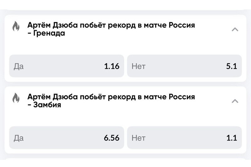 BetBoom представил уникальную линию на рекорд Артема Дзюбы в составе сборной России