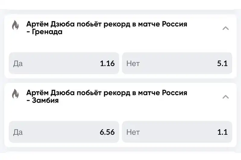 BetBoom представил уникальную линию на рекорд Артема Дзюбы в составе сборной России