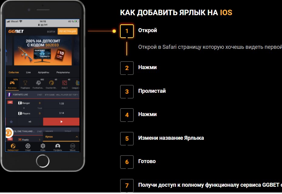 Приложение БК GGBet на iOS: скачать, как установить и пользоваться