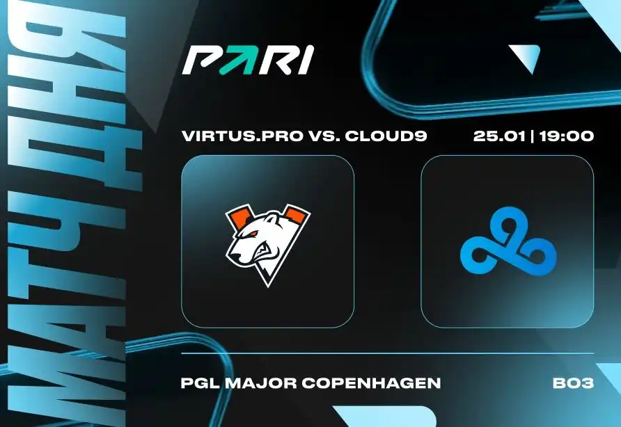 Клиенты PARI ставят на Cloud9 против Virtus.pro в группе D на BLAST Premier: Spring Groups 2024 по CS2