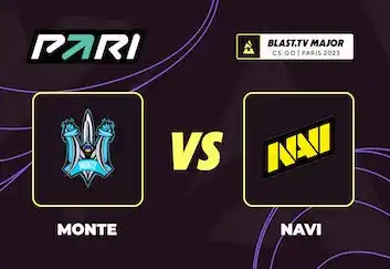 PARI: NAVI обыграют Monte и пройдут в плей-офф BLAST.tv Paris Major 2023 