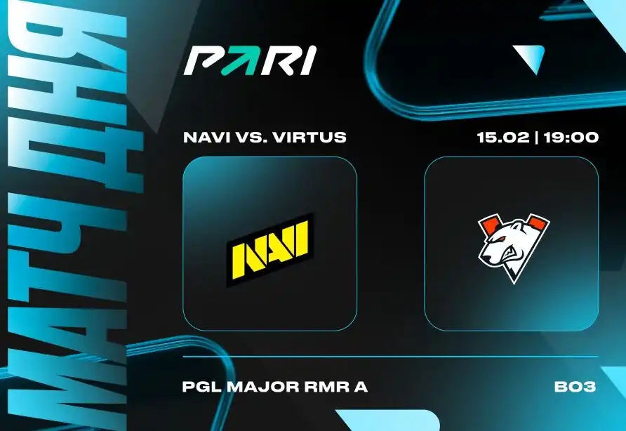 PARI: Virtus.pro — фаворит в матче с NAVI на PGL Major Copenhagen 2024: European RMR A по CS2