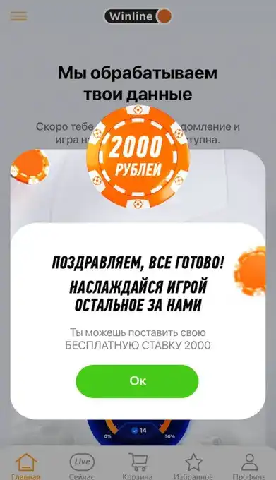 Винлайн бонус 2000