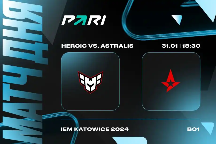 PARI Astralis победит Heroic в матче на IEM Katowice 2024 по CS2