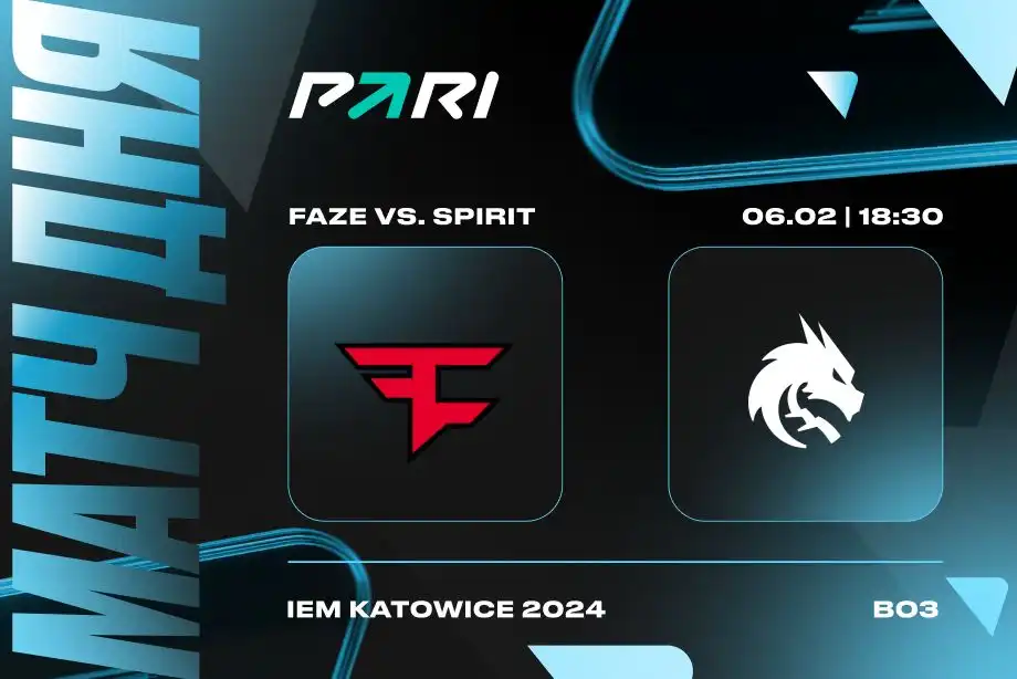 PARI Team Spirit обыграет FaZe и пройдет в полуфинал IEM Katowice 2024 по CS2