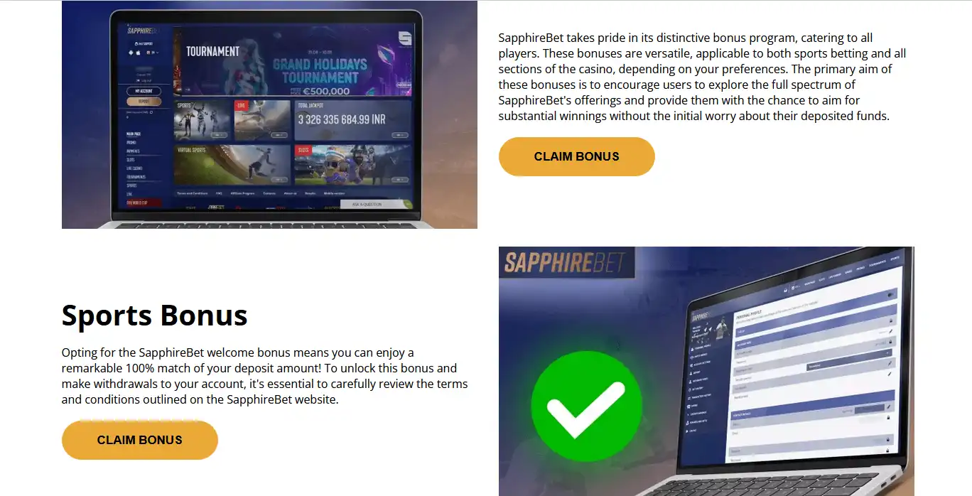 Sapphirebet промокод