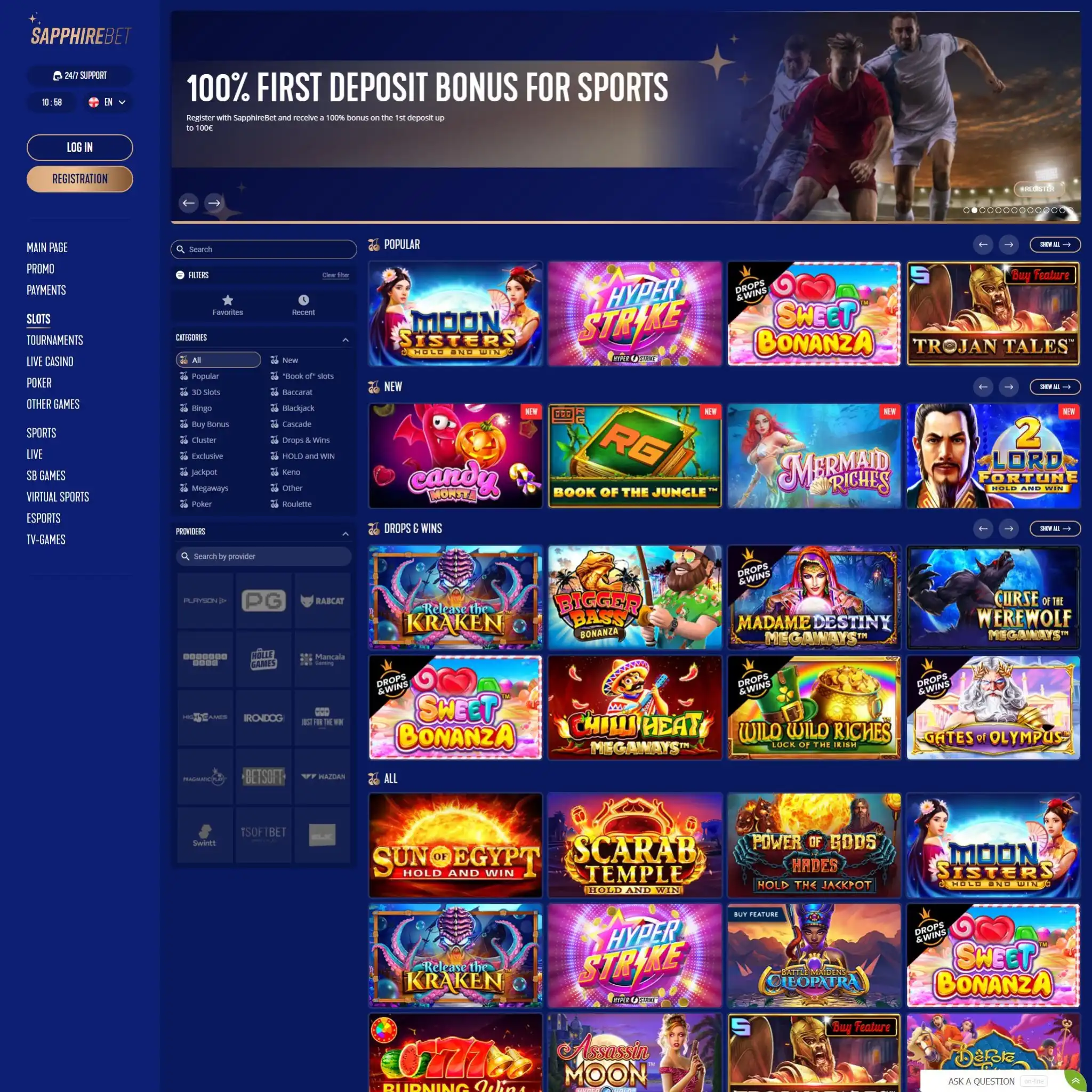 Sapphirebet промокод