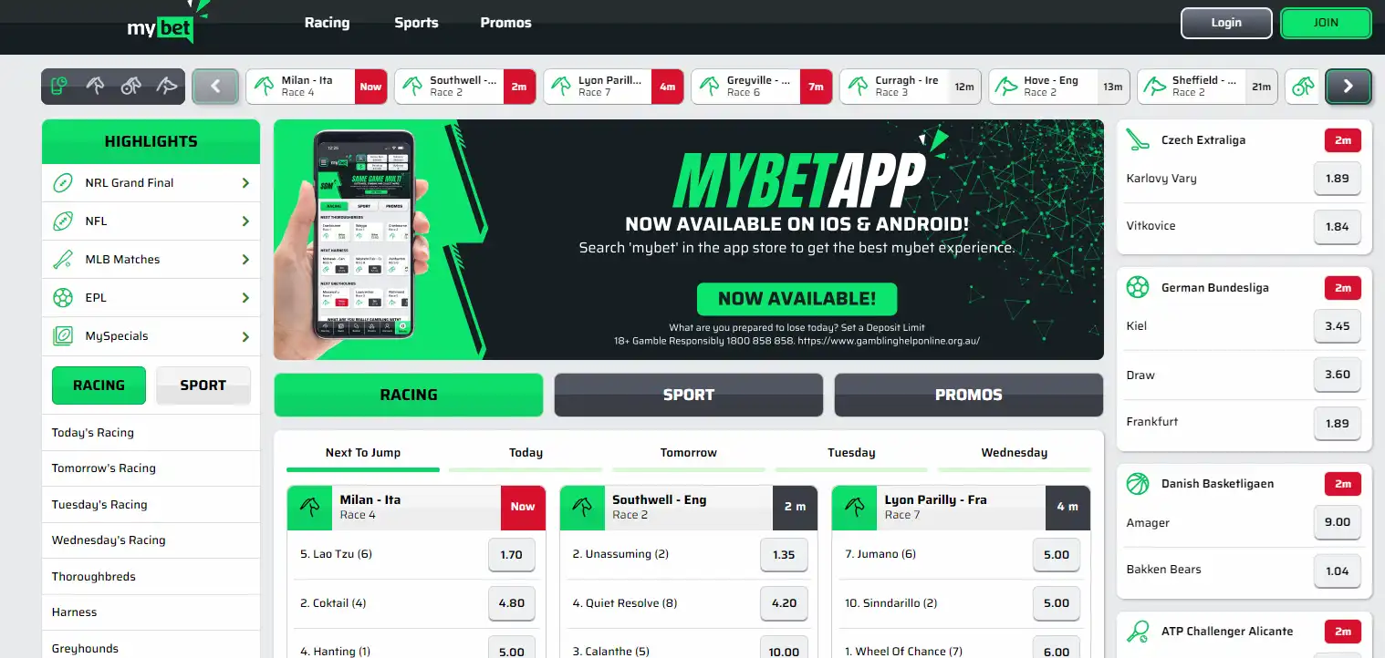 Mybet главная