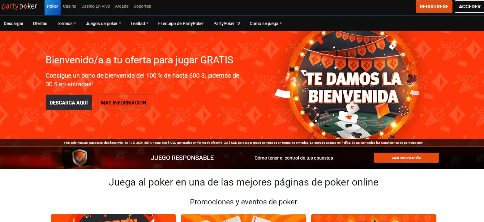 PartyPoker главная