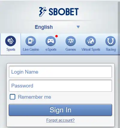 Sbobet регистрация